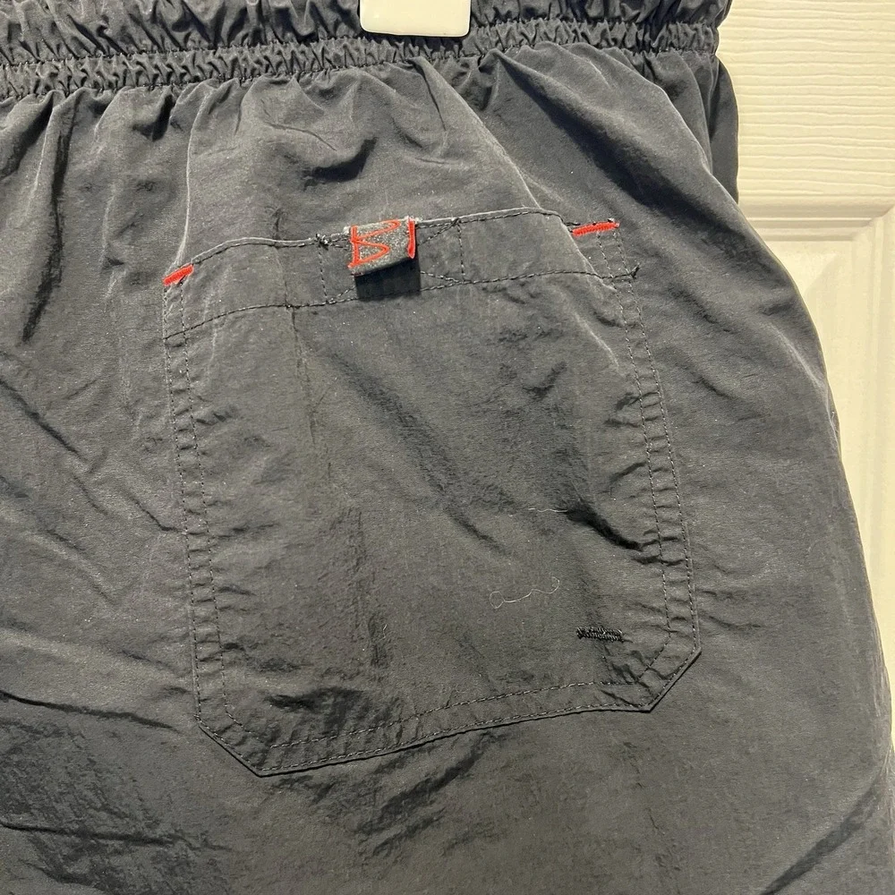 Buykud 5XL‎ Men's Swimsuit Black w/Red